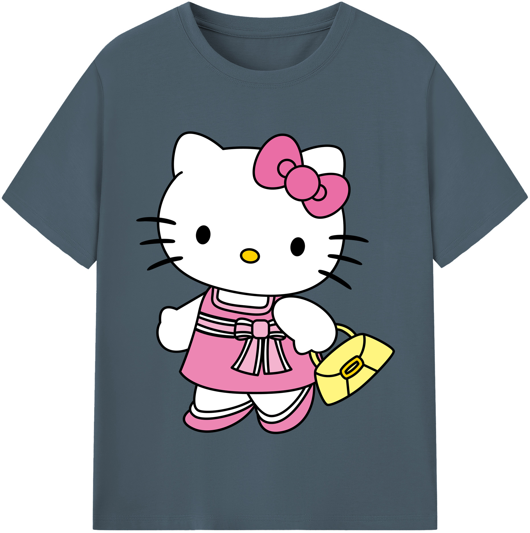 （画像用） Hello Kitty ハローキティ 綿100％半袖Tシャツ（フロントプリント）